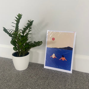 ★CLEARANCE★ Cold Swim Takapuna Unframed A3 Print