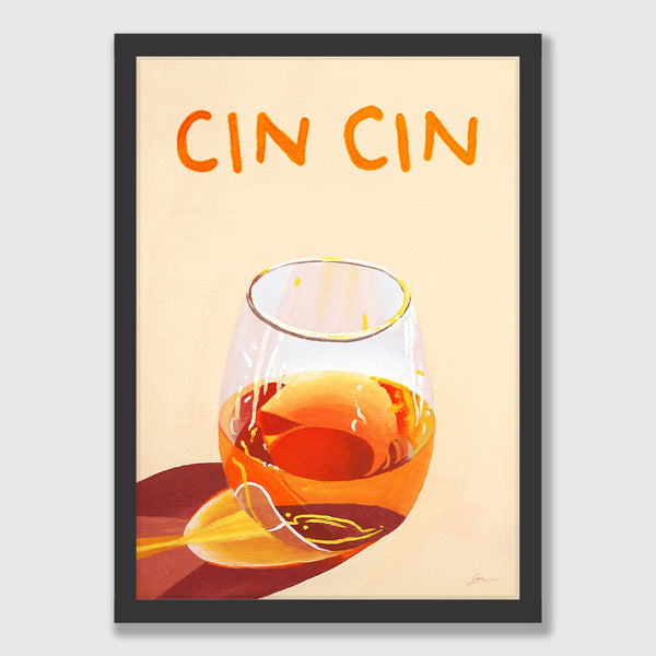 Cin Cin Art Print by Grace Popplewell