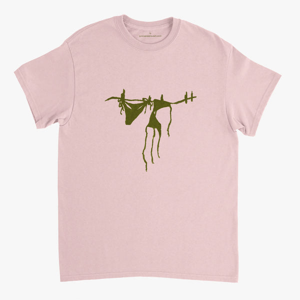 'Olive Bikini' Pink Classic Tee by Grace Popplewell