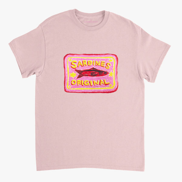 'Pink Sardines V2' Pink Classic Tee by Grace Popplewell