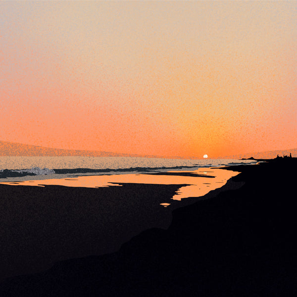 Omanu Beach Sunrise Fine Art Print by Grace Popplewell