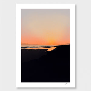 Omanu Beach Sunrise Fine Art Print by Grace Popplewell