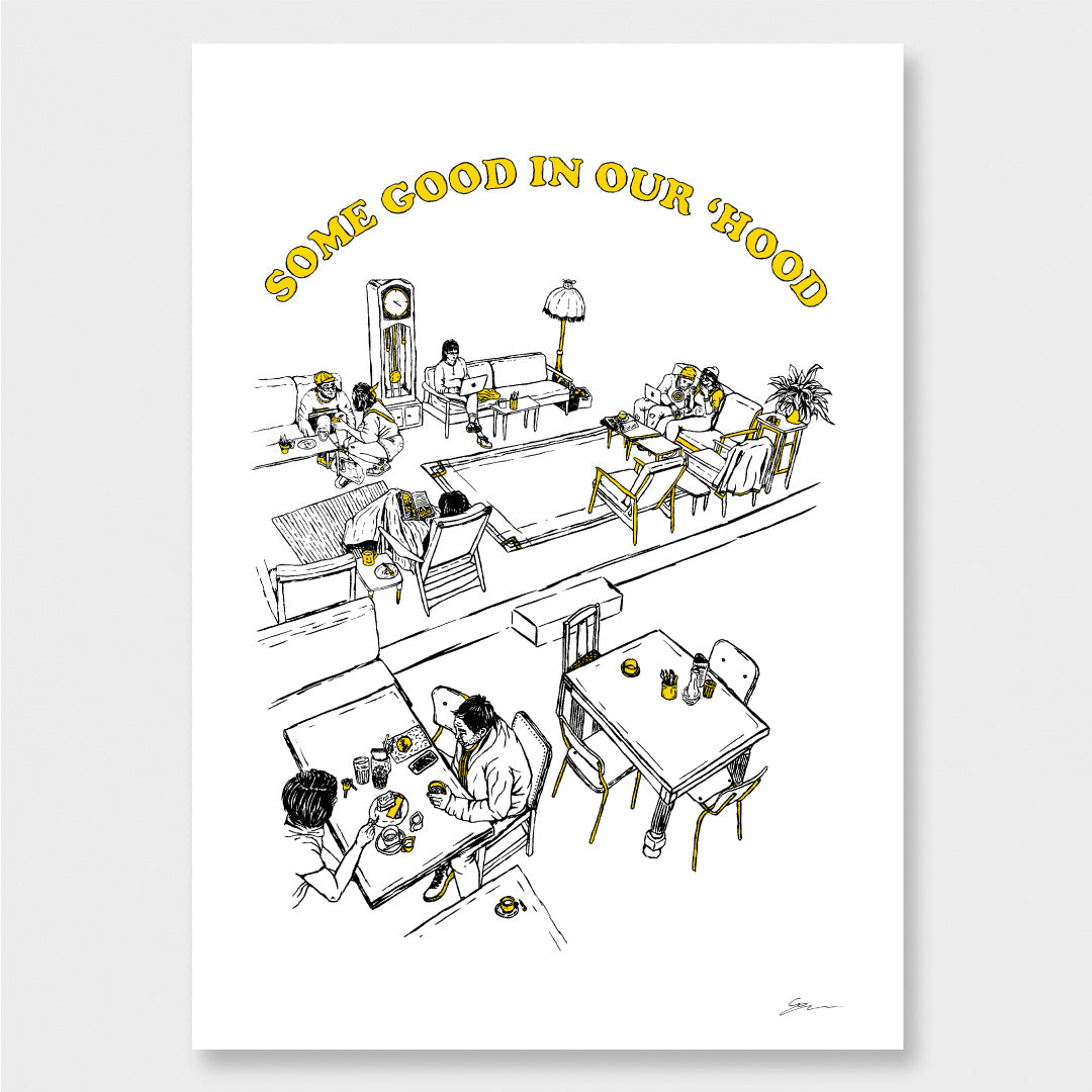 Some Good in our Hood Art Print by Grace Popplewell